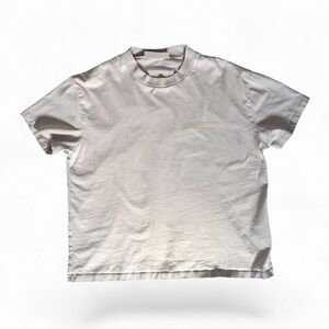 Essentials Cream Short Sleeve Logo Tee